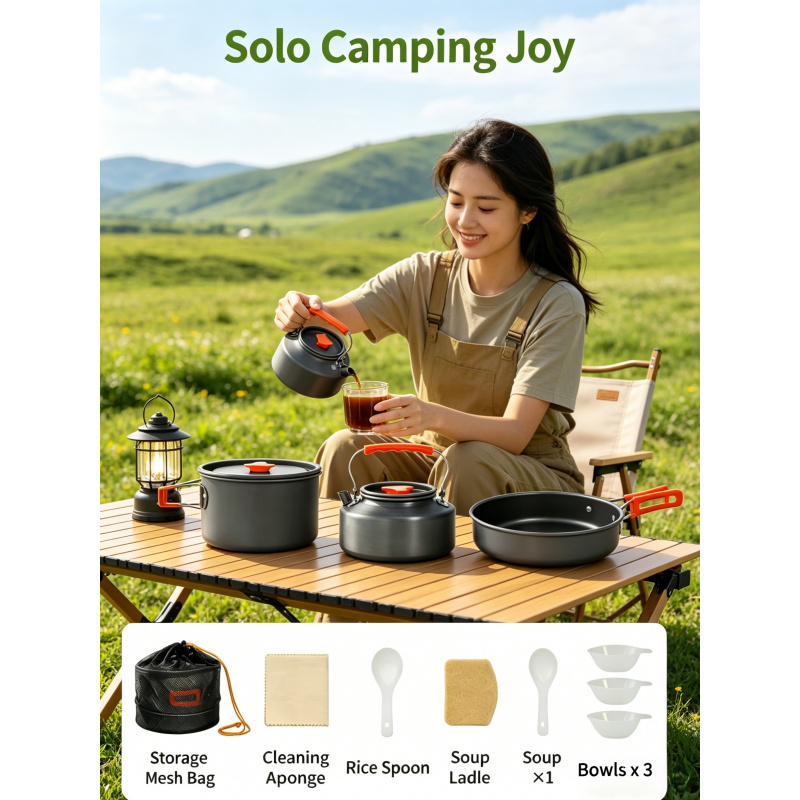 Camping Cooking Rice - Camping Cookware Set – Outdoor Cooking