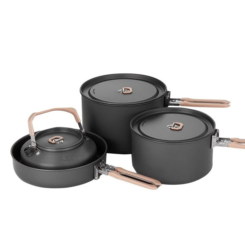 Camping Cooking Set For 4 - 4 Sets of Pots Outdoor Camping