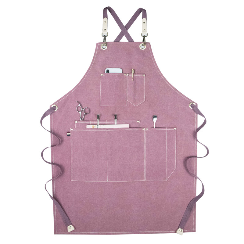 Camping Cooking Apron - Apron Factory Sale Pink Unisex Workwear
