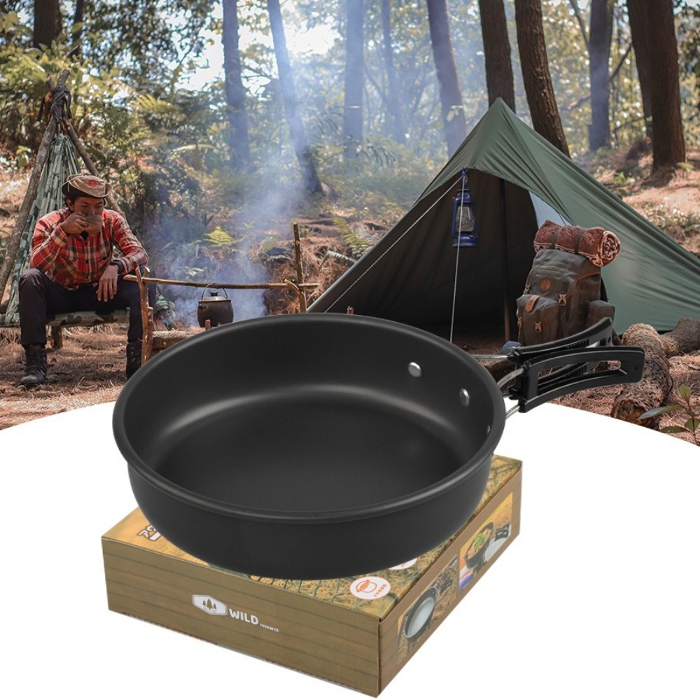Camping Cooking Wok - Non-stick Camping Frying Pan with Foldable