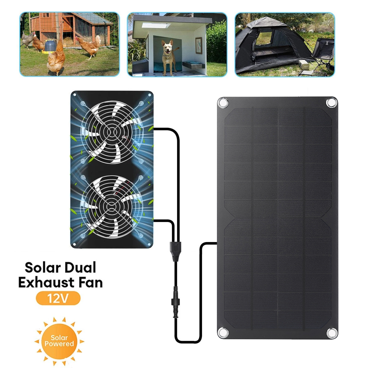 Solar Oven Camp - Solar Powered Exhaust Fan Mini Air