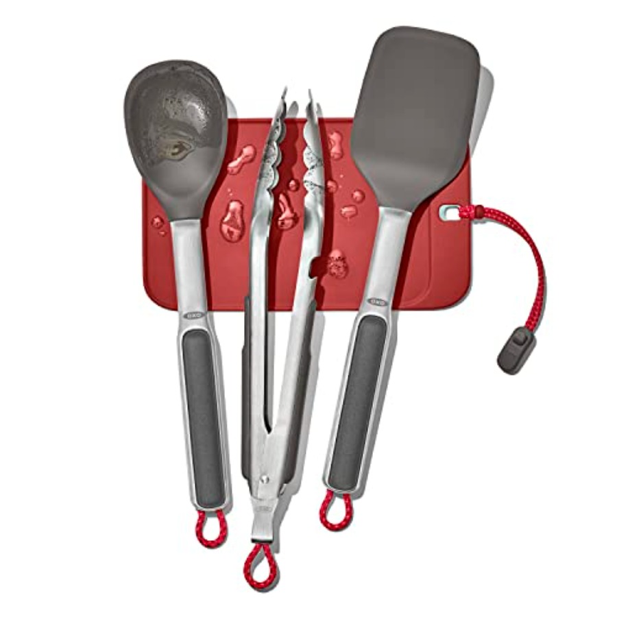 Camping Cooking Set For 4 - Outdoor 4-Piece Camp Stove Cooking Set: