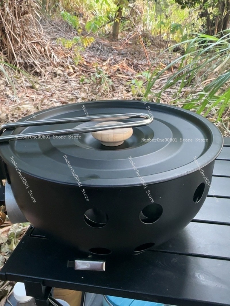 Camping Cooking Rice - Outdoor portable cassette stove integrated pot
