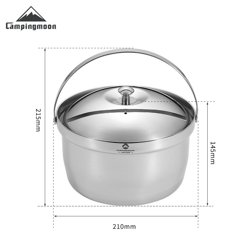 Camping Cooking Rice - CAMPINGMOON CC-21 Stewed Rice Pot Thickened