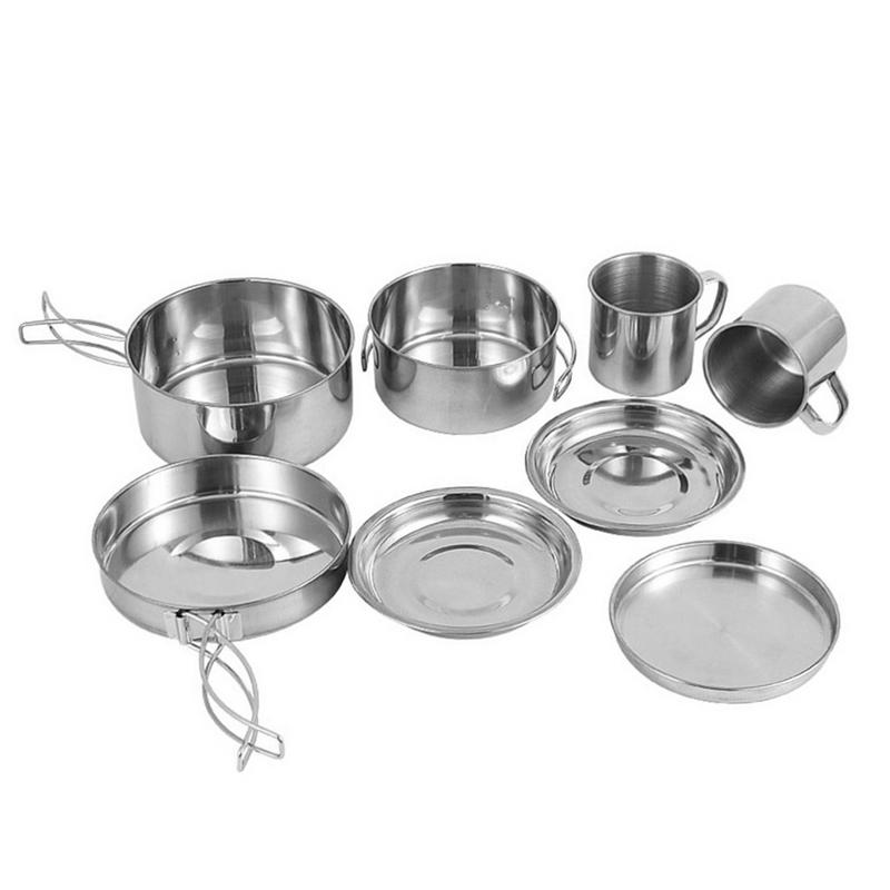 8pcs/set Stainless Steel Outdo - Camping Cooking Rice บทวิจารณ์และราคา