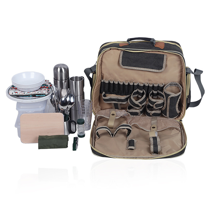 Portable Luxury Camping Picnic - Camping Cooking Set For 4 บทวิจารณ์และราคา
