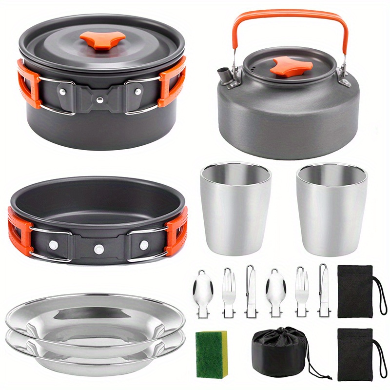 17pcs Camping Cookware Set, Po - Camping Cooking Set Non Stick บทวิจารณ์และราคา