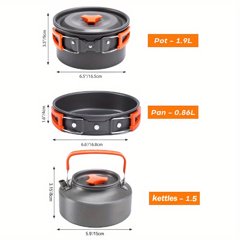 17pcs Camping Cookware Set, Po - Camping Cooking Set Non Stick บทวิจารณ์และราคา