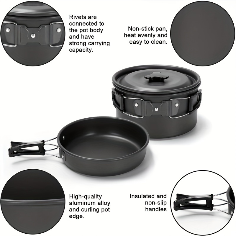 17pcs Camping Cookware Set, Po - Camping Cooking Set Non Stick บทวิจารณ์และราคา
