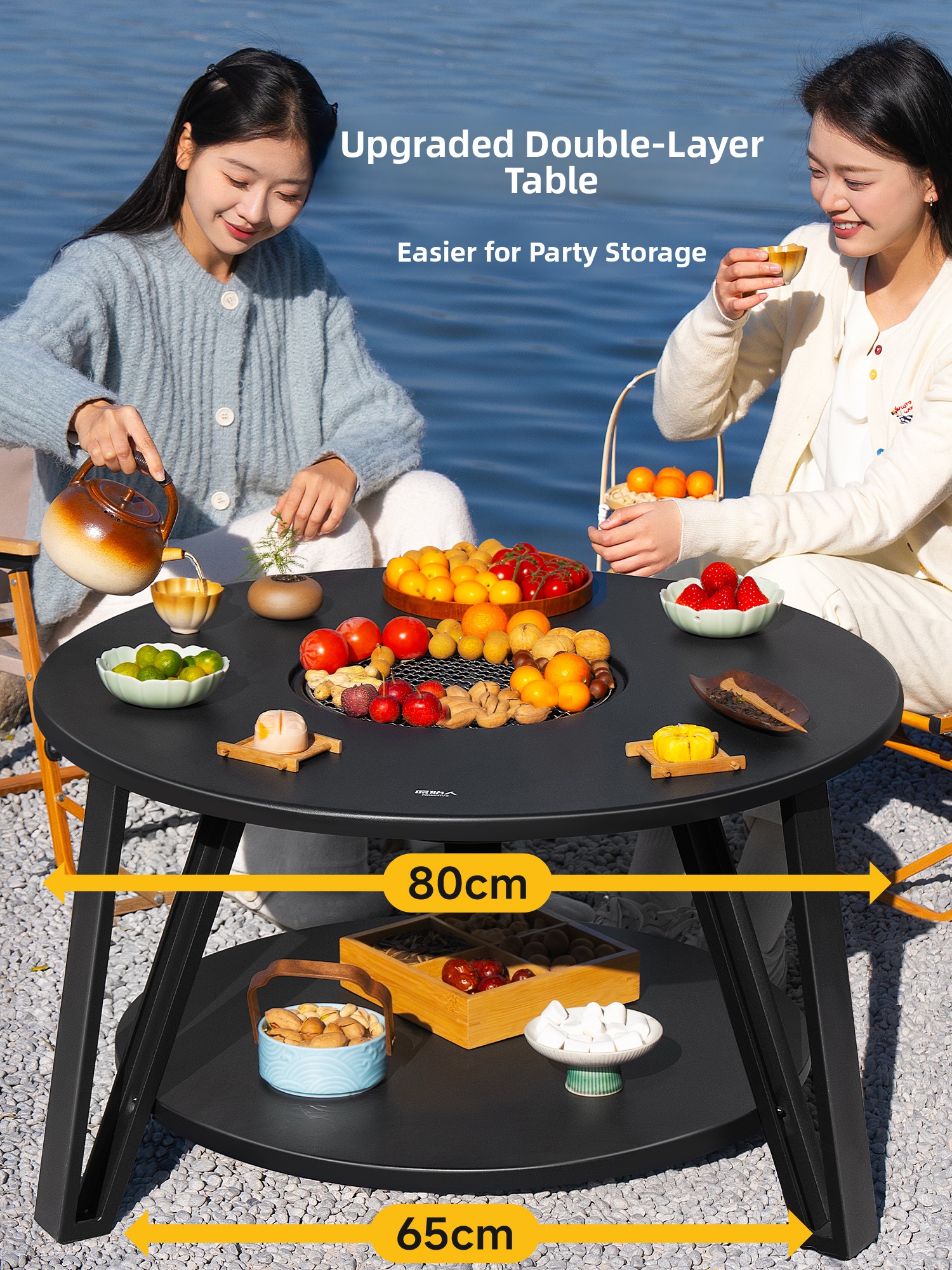 Complete Carbon BBQ Grill Set  - Camping Cooking Fire Pit บทวิจารณ์และราคา