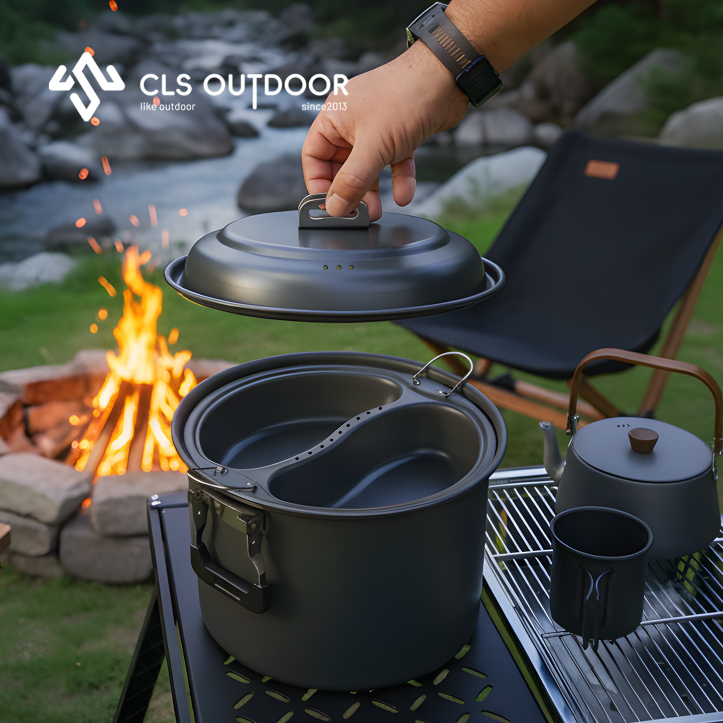 6.5L Large Capacity Mandarin D - Camping Cooking Set Large บทวิจารณ์และราคา