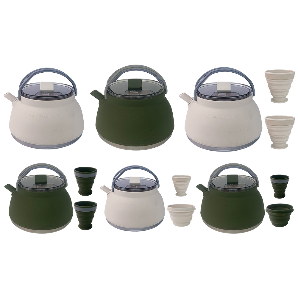 Outdoor Folding Silicone Kettl - Camping Cooking Hardware บทวิจารณ์และราคา