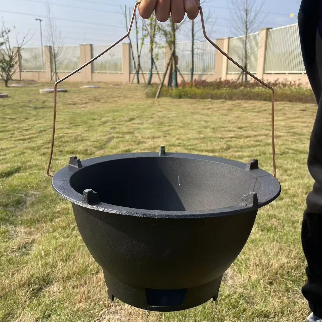 Traditional Cast Iron Carbon S - Camping Cooking Fire Pit บทวิจารณ์และราคา