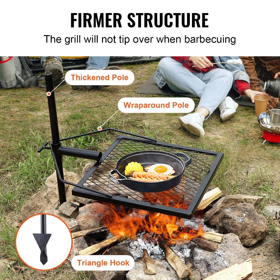 Swivel Campfire Grill for Fire - Camping Cooking Fire Pit บทวิจารณ์และราคา