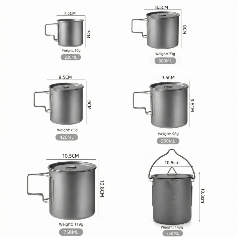 Titanium Camping Mug with Fold - Camping Cooking Unit บทวิจารณ์และราคา