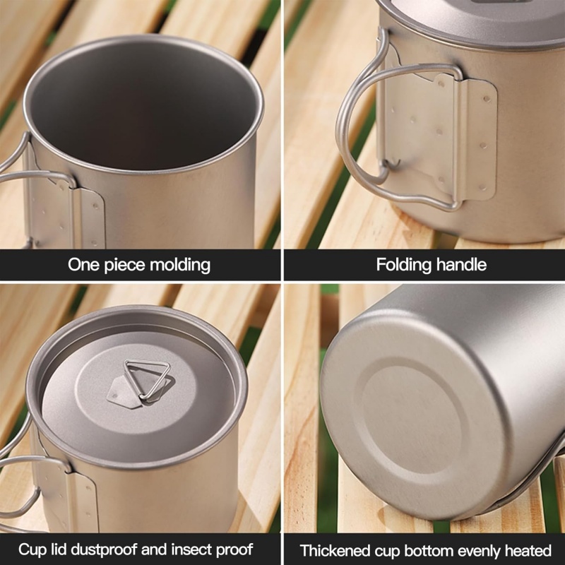 Titanium Camping Mug with Fold - Camping Cooking Unit บทวิจารณ์และราคา