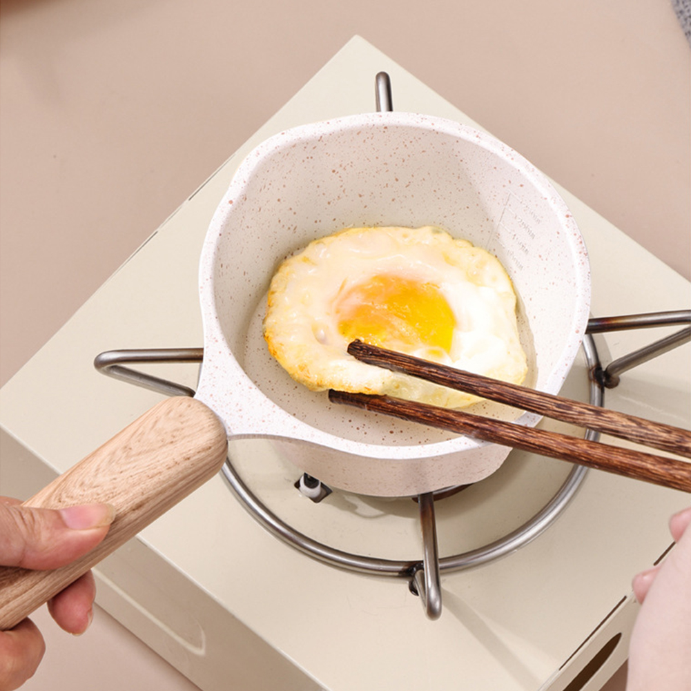 Mini Boiling Pan Wooden Handle - Camping Cooking Wok บทวิจารณ์และราคา