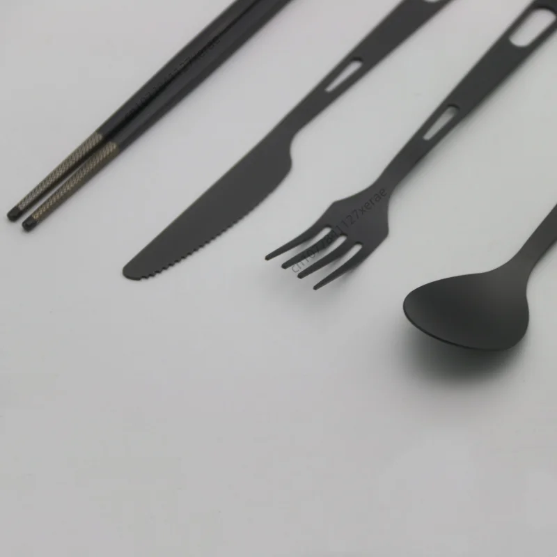 Pure Titanium Black Tableware  - Camping Cooking Set For 4 บทวิจารณ์และราคา