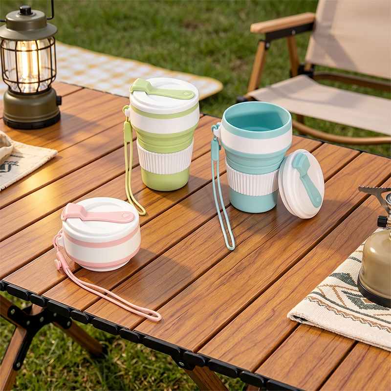 Collapsible Silicone Travel Cu - Camping Cooking Mug บทวิจารณ์และราคา