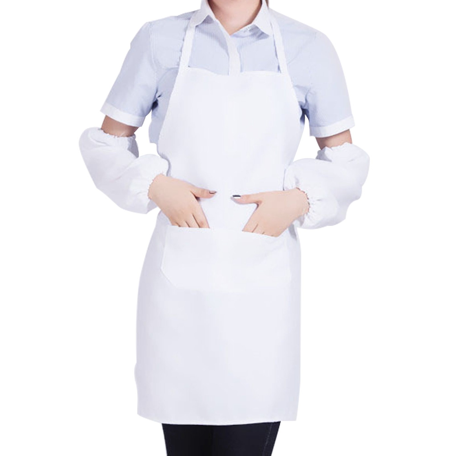 1/3pcs White Kitchen Aprons fo - Camping Cooking Apron บทวิจารณ์และราคา