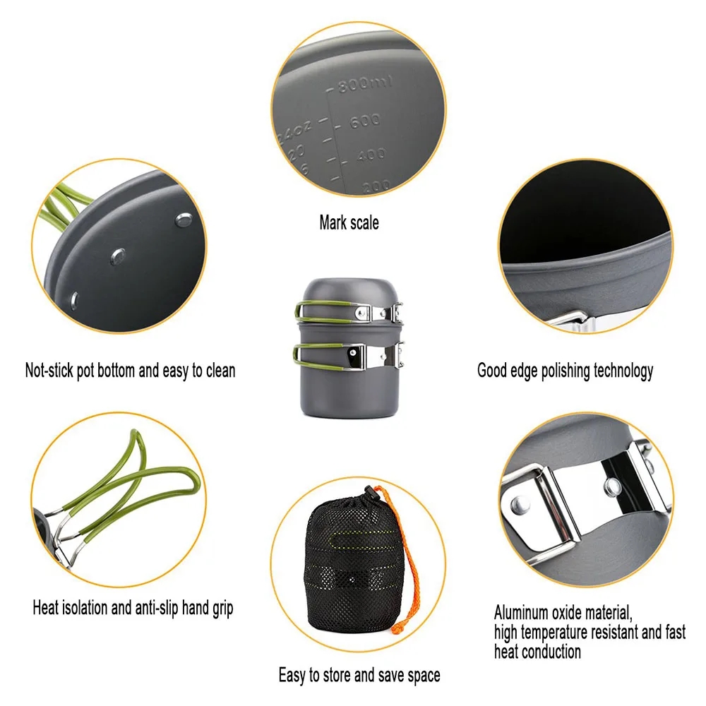 Camping Cookware Mess Kit Ultr - Camping Cooking Rice บทวิจารณ์และราคา