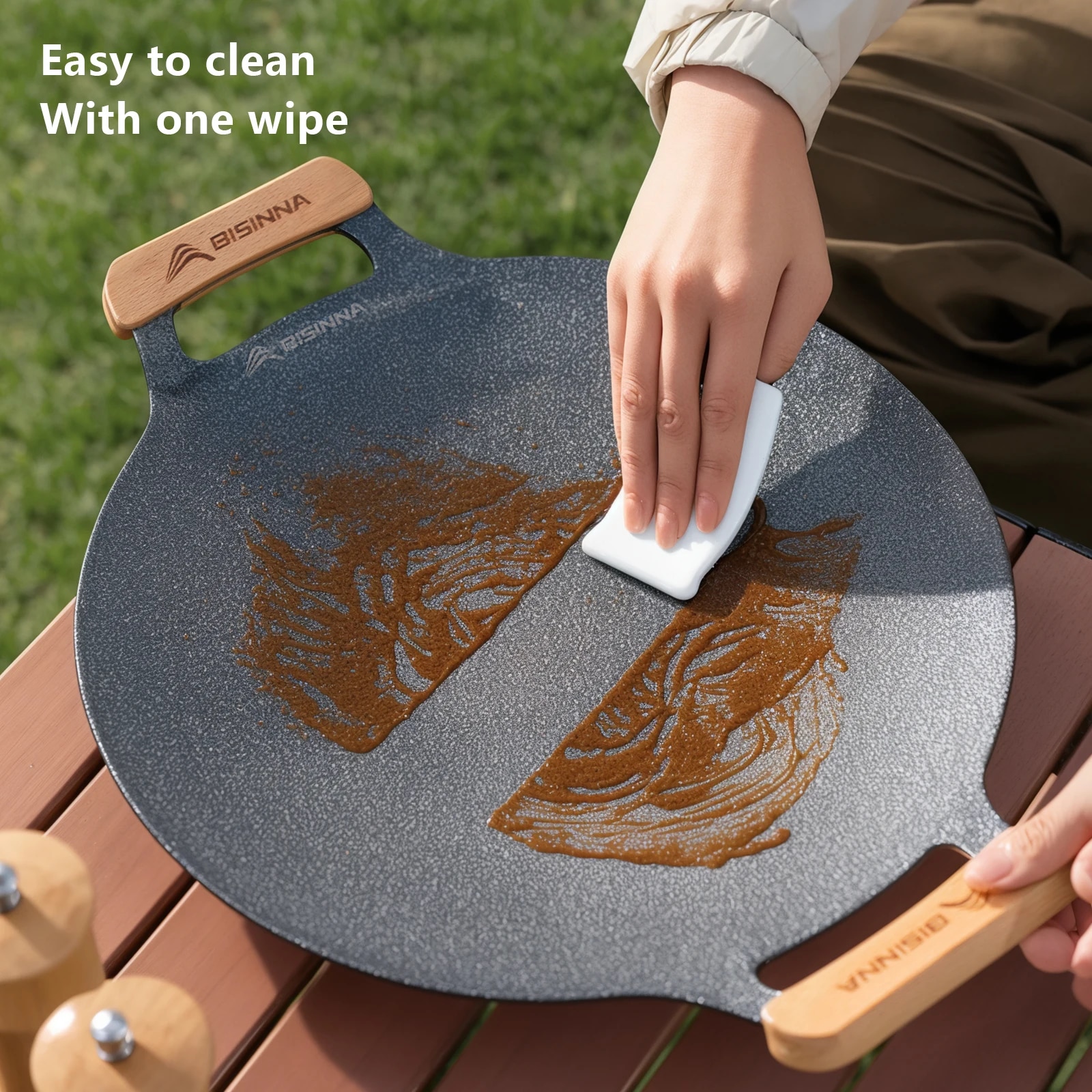BISINNA 34CM Outdoor BBQ Grill - Camping Cooking Set Non Stick บทวิจารณ์และราคา