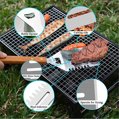 4-Piece Stainless Steel BBQ Gr - Camping Cooking Set For 4 บทวิจารณ์และราคา