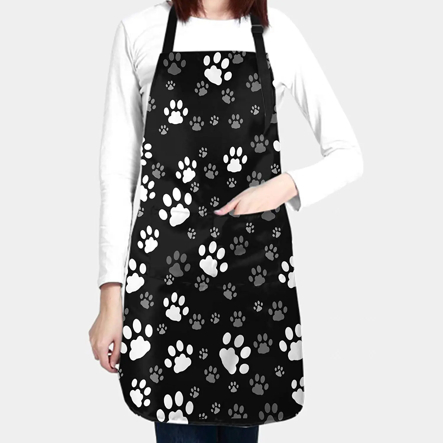 Funny Dog Paw Animal Apron wit - Camping Cooking Apron บทวิจารณ์และราคา