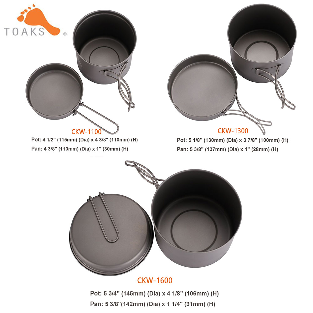 TOAKS Cookware Set Ultralight  - Camping Cooking Wok บทวิจารณ์และราคา