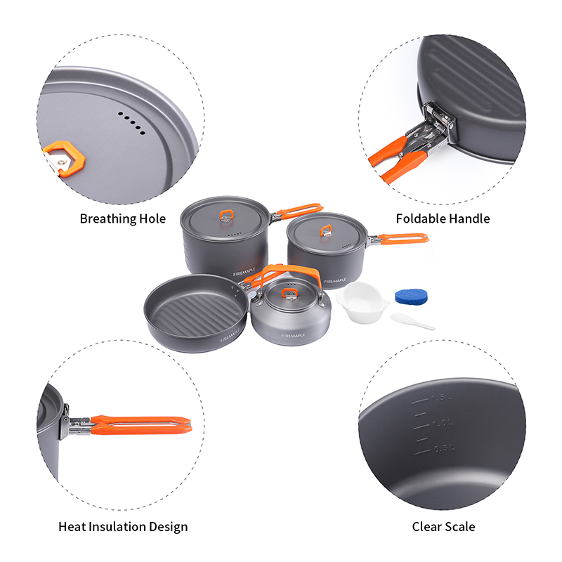 Fire Maple 4-5 Person Cookware - Camping Cooking Set For 4 บทวิจารณ์และราคา
