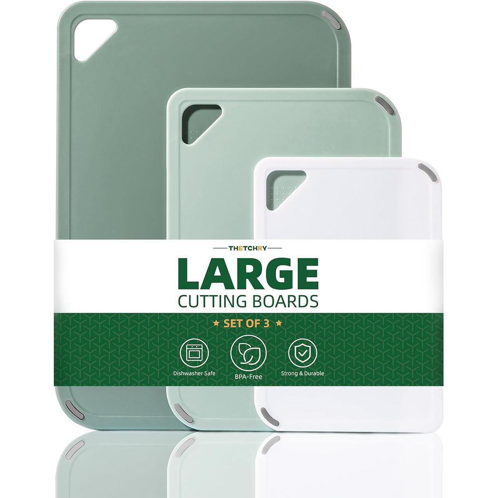 Plastic Cutting Board Set of 3 - Camping Cooking Set Large บทวิจารณ์และราคา