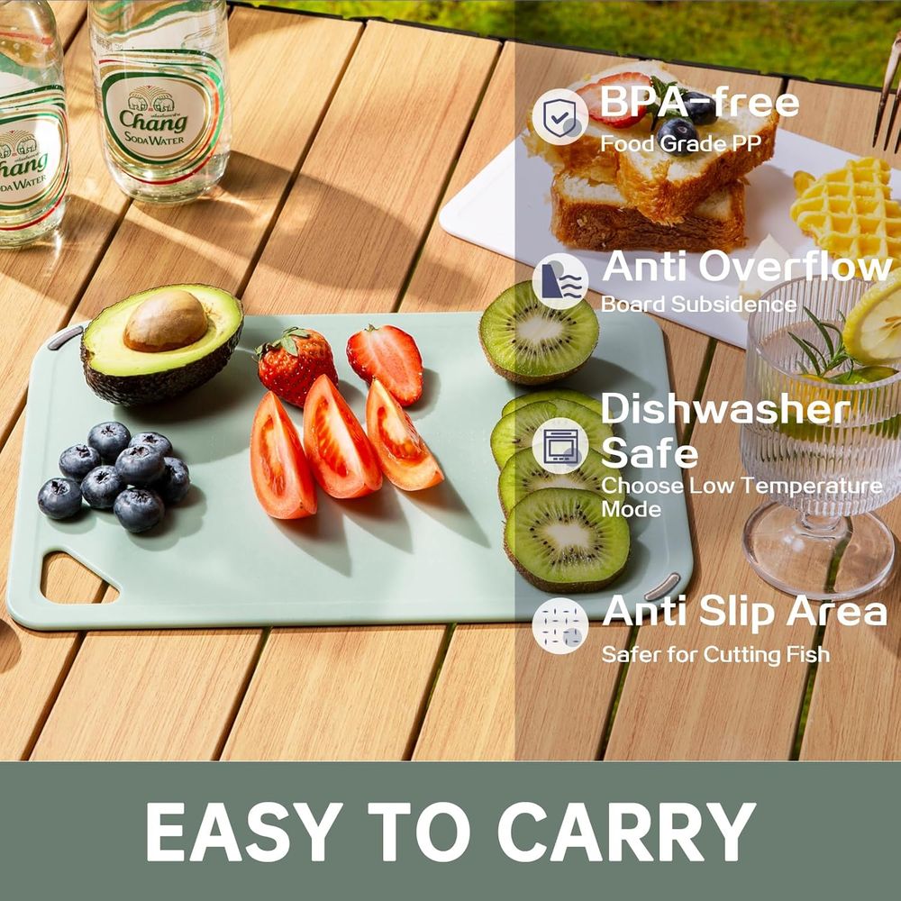 Plastic Cutting Board Set of 3 - Camping Cooking Set Large บทวิจารณ์และราคา