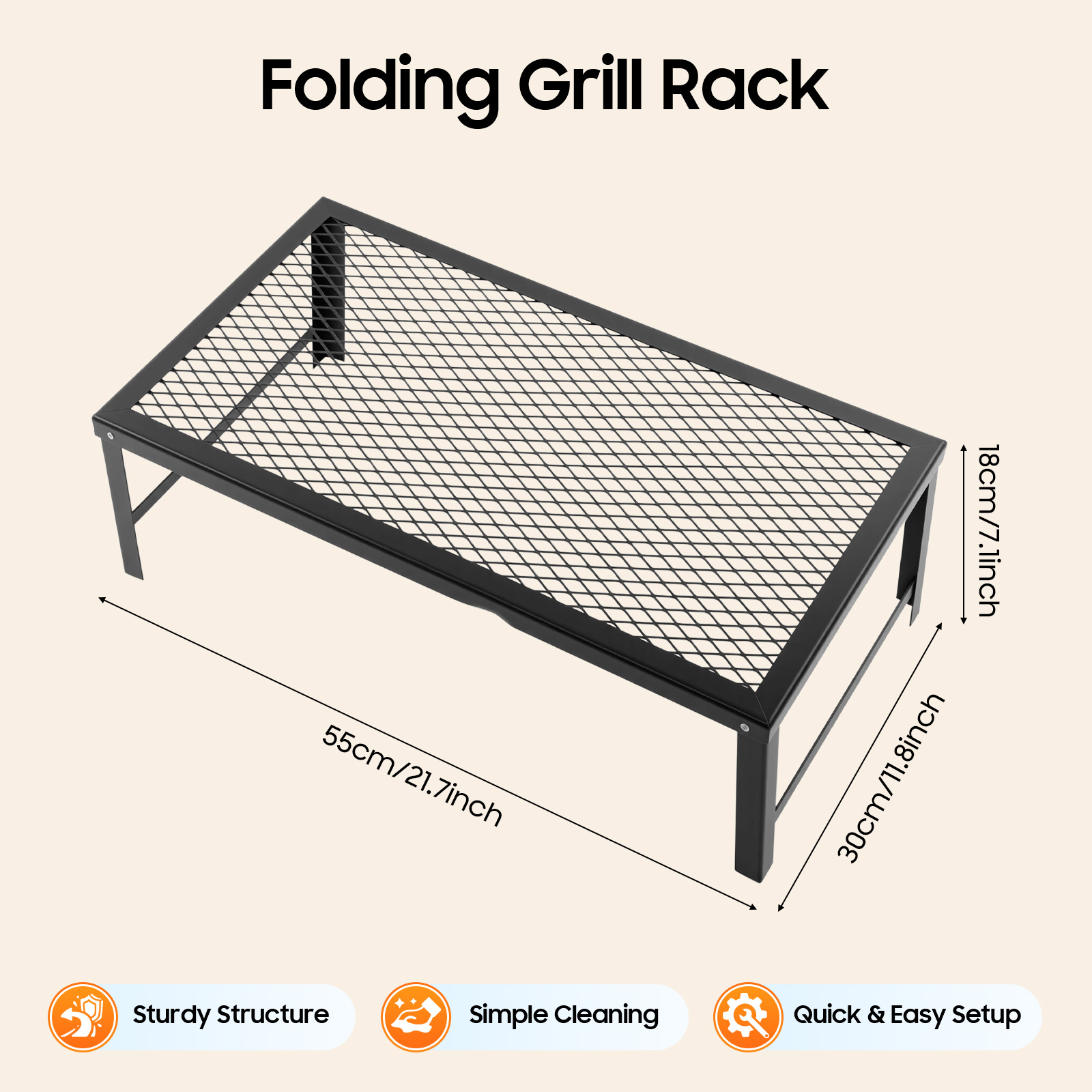 Portable Foldable Camping Gril - Camping Cooking Fire Pit บทวิจารณ์และราคา