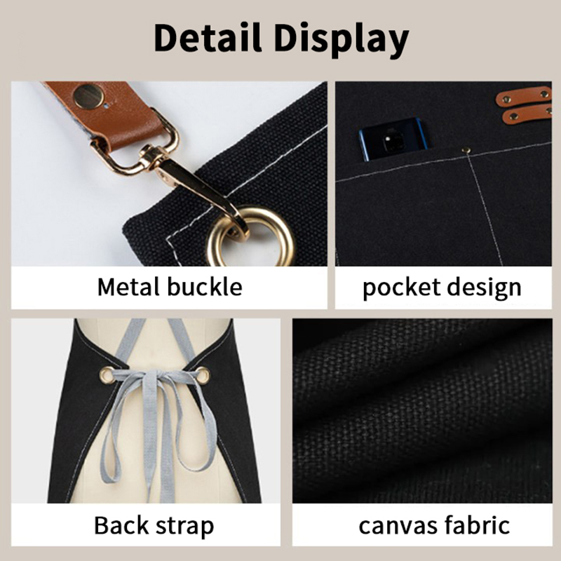 Household Canvas Apron Oil-pro - Camping Cooking Apron บทวิจารณ์และราคา