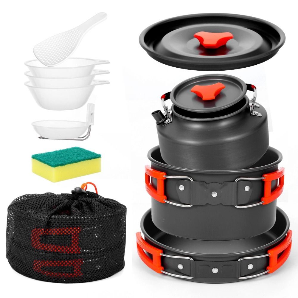 Aluminum Alloy Camping Cookwar - Camping Cooking Set Non Stick บทวิจารณ์และราคา