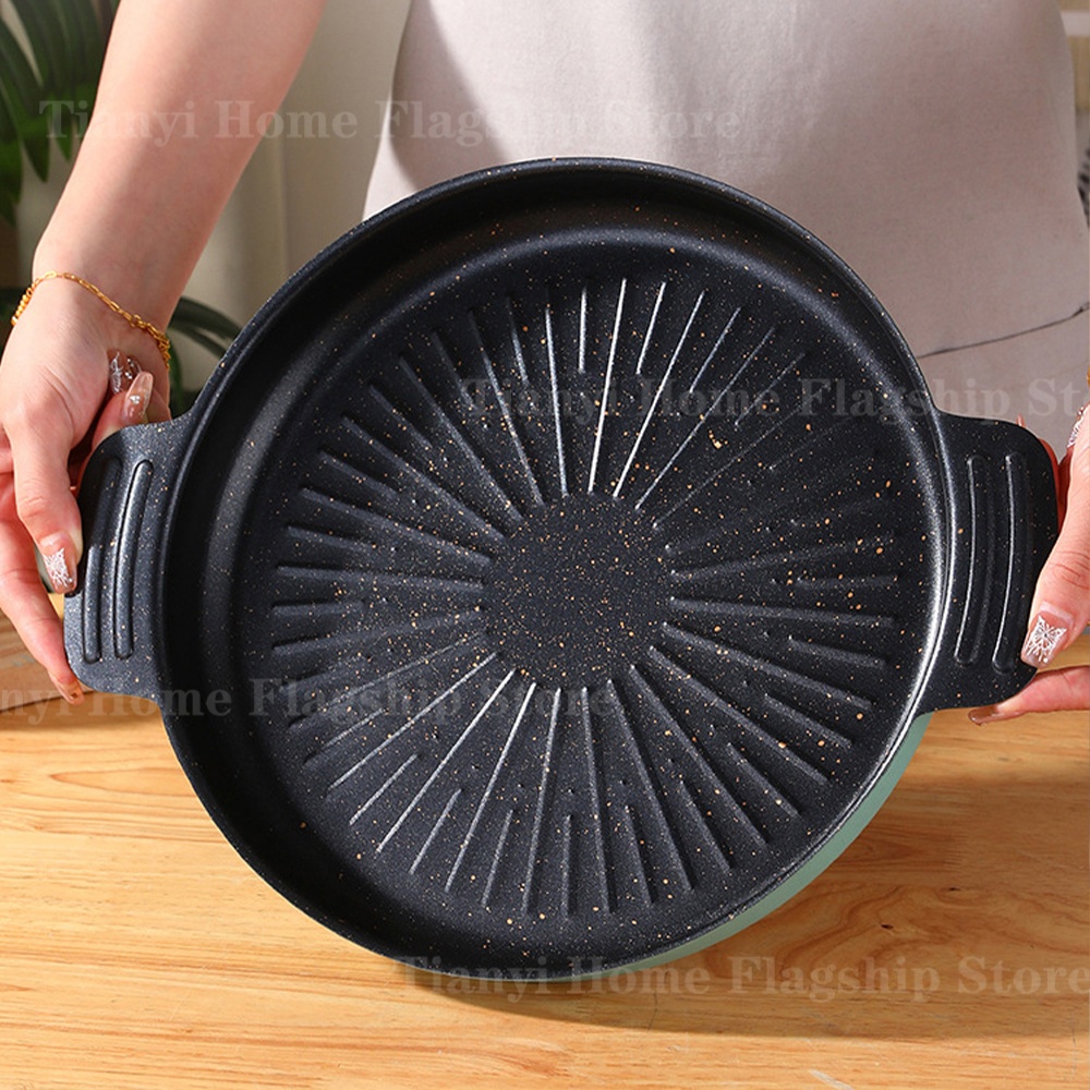 Grill Pan Round Non-Stick Barb - Camping Cooking Set Non Stick บทวิจารณ์และราคา