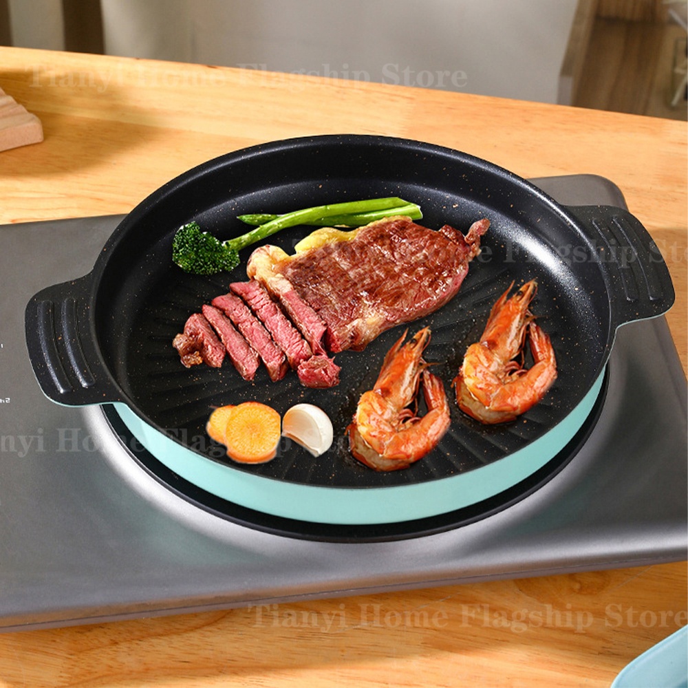 Grill Pan Round Non-Stick Barb - Camping Cooking Set Non Stick บทวิจารณ์และราคา