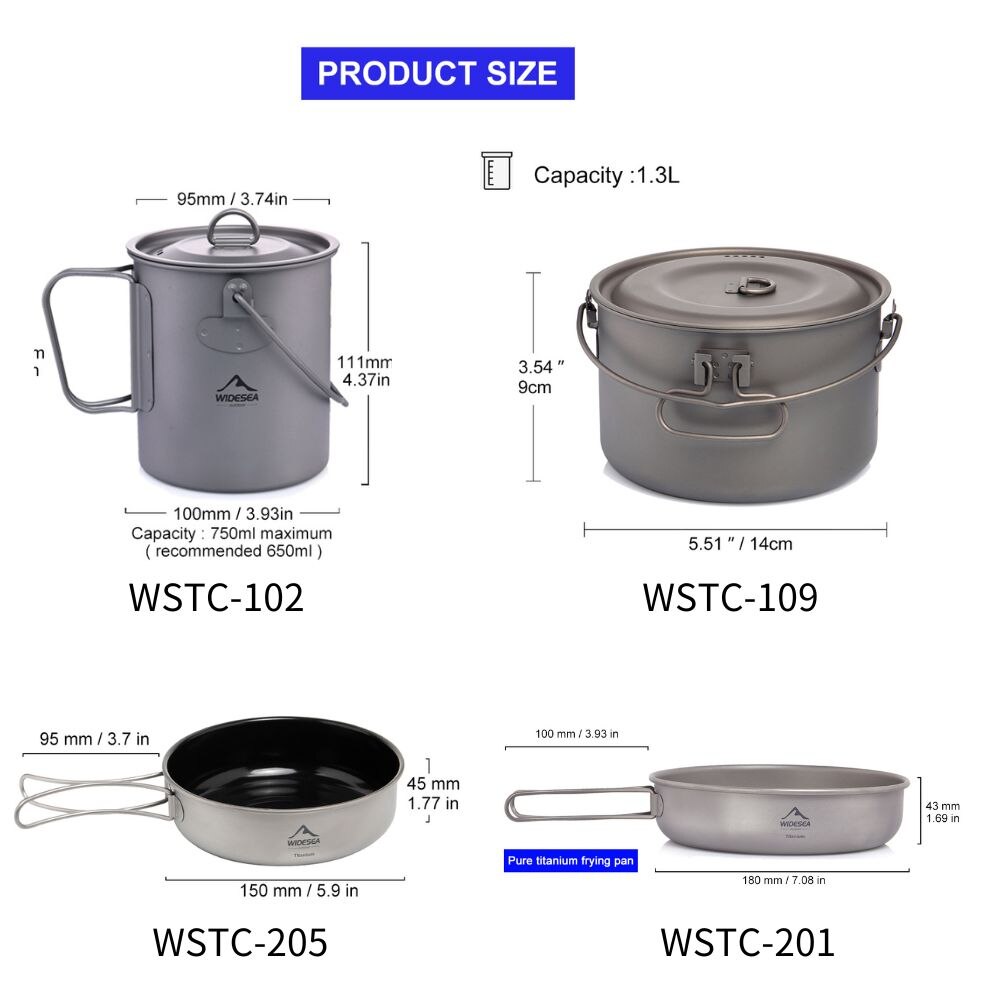 Widesea Camping Tableware Tita - Camping Cooking Set Large บทวิจารณ์และราคา