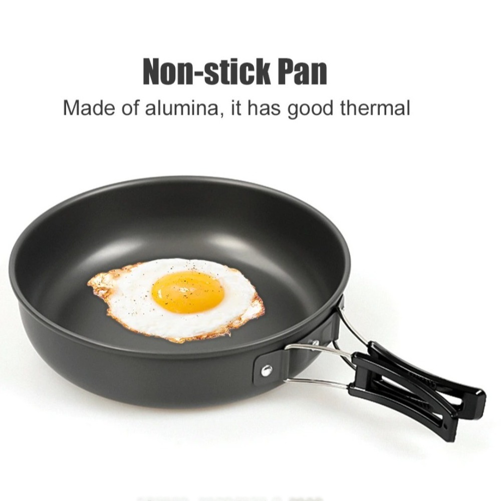Non-stick Camping Frying Pan w - Camping Cooking Wok บทวิจารณ์และราคา