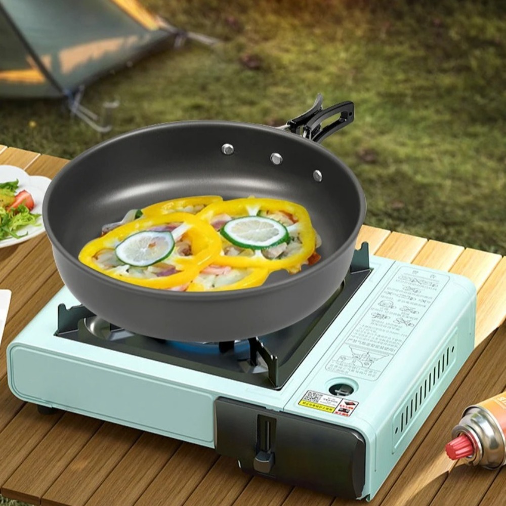 Non-stick Camping Frying Pan w - Camping Cooking Wok บทวิจารณ์และราคา