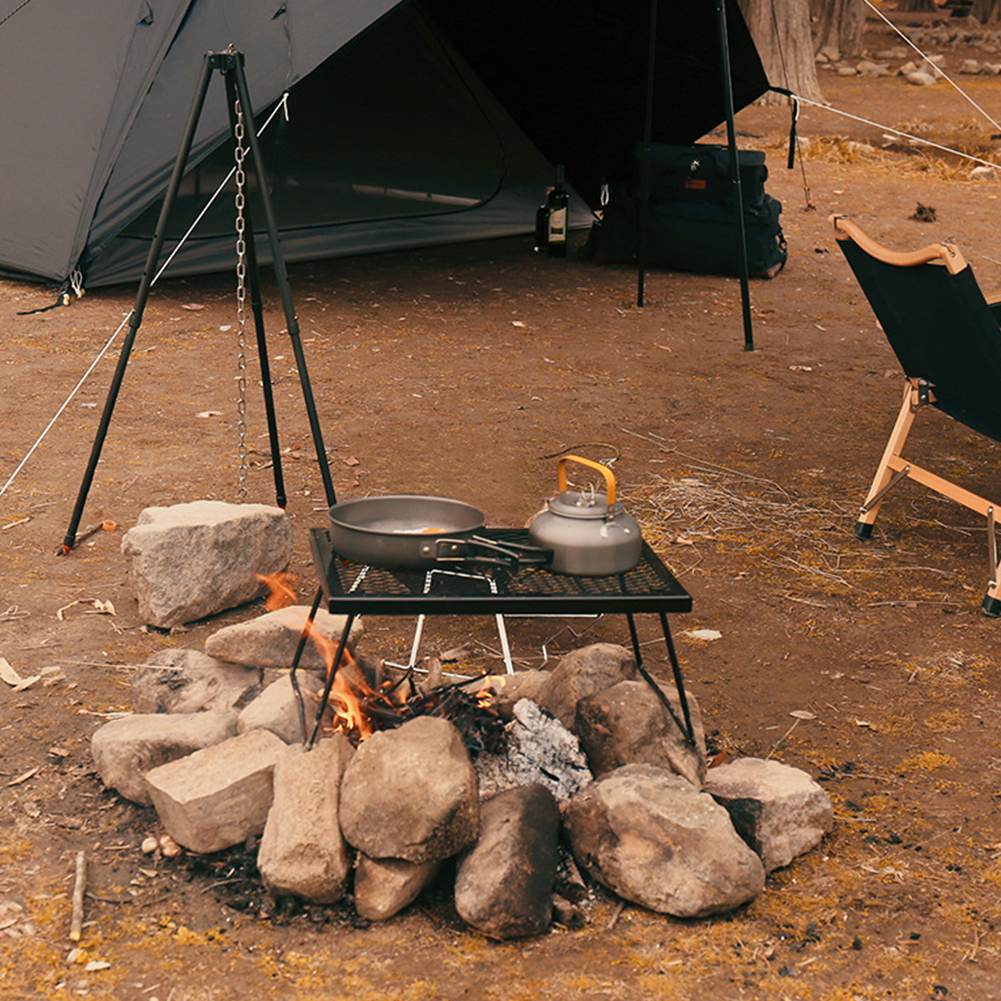 Campfire Grill Grate Folding C - Camping Cooking Fire Pit บทวิจารณ์และราคา