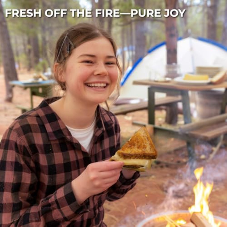Pie Iron Set Large Cast Iron S - Camping Cooking Set Large บทวิจารณ์และราคา
