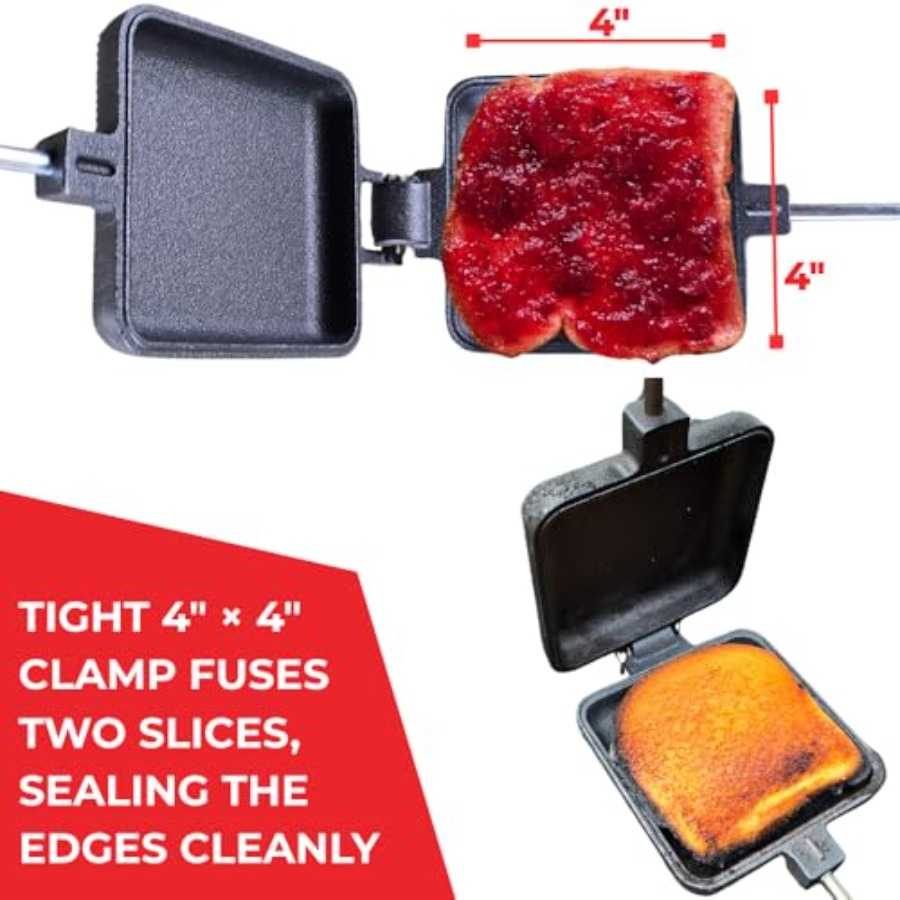 Pie Iron Set Large Cast Iron S - Camping Cooking Set Large บทวิจารณ์และราคา