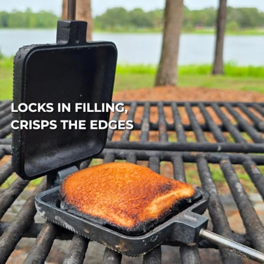 Pie Iron Set Large Cast Iron S - Camping Cooking Set Large บทวิจารณ์และราคา