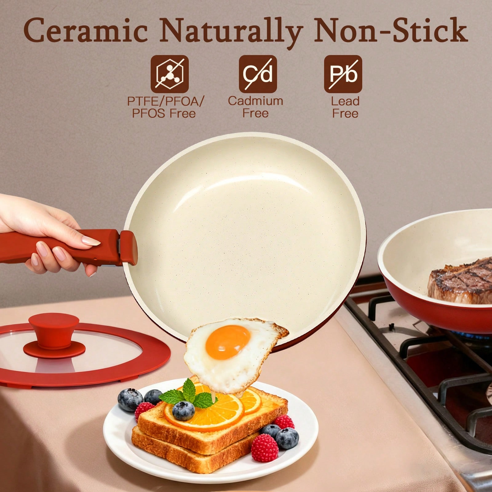 11Pcs Non-Stick Pots And Pans  - Camping Cooking Set Non Stick บทวิจารณ์และราคา