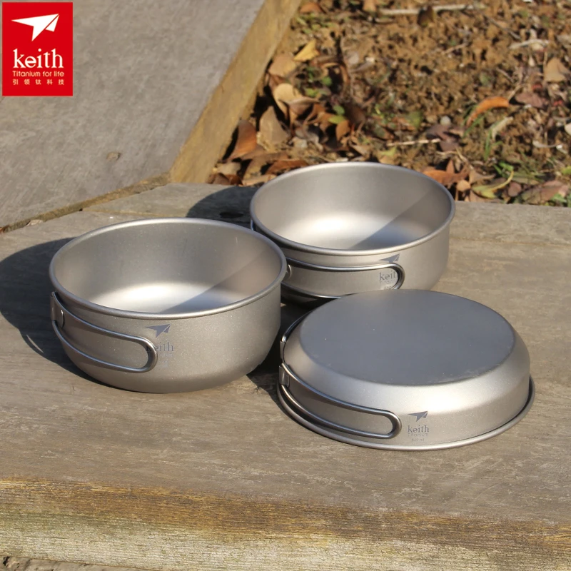 Keith 3PCS Titanium Cookware P - Camping Cooking Set Large บทวิจารณ์และราคา