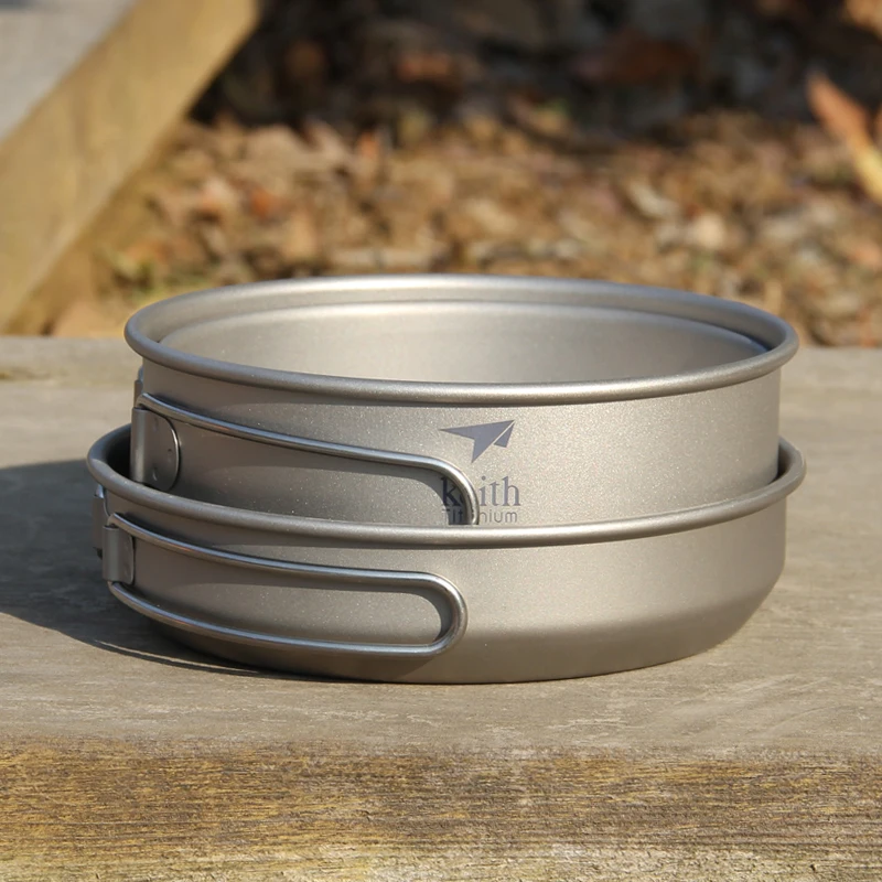 Keith 3PCS Titanium Cookware P - Camping Cooking Set Large บทวิจารณ์และราคา