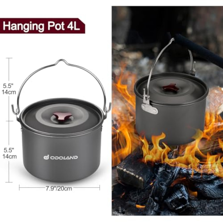 22pcs Camping Cookware Mess Ki - Camping Cooking Set For 4 บทวิจารณ์และราคา