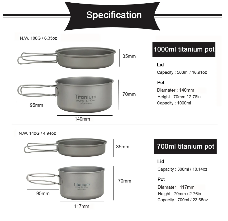 APG Ultralight Titanium Pan Ou - Camping Cooking Mug บทวิจารณ์และราคา