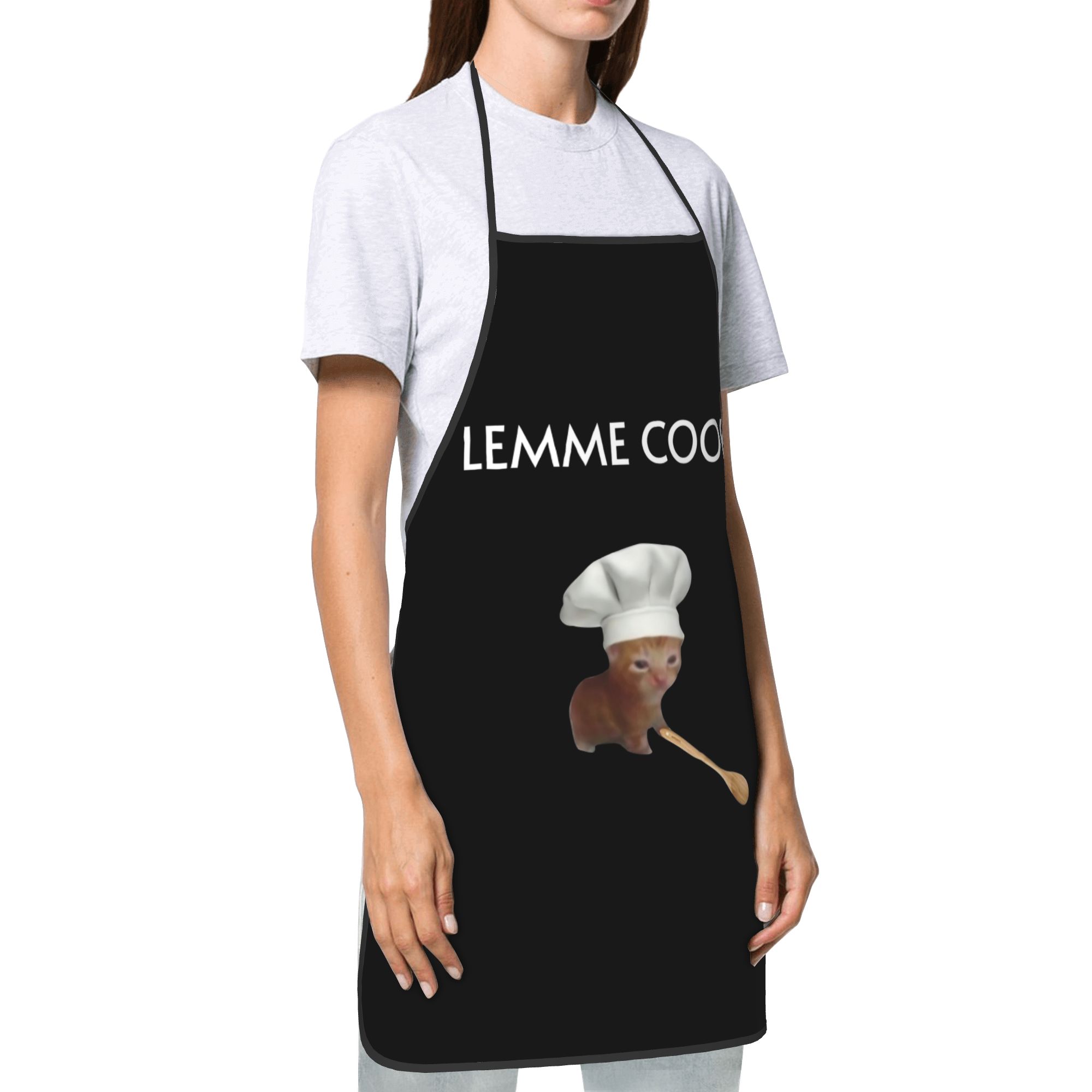 Chef Cat Kitten Meme Lemme Coo - Camping Cooking Apron บทวิจารณ์และราคา